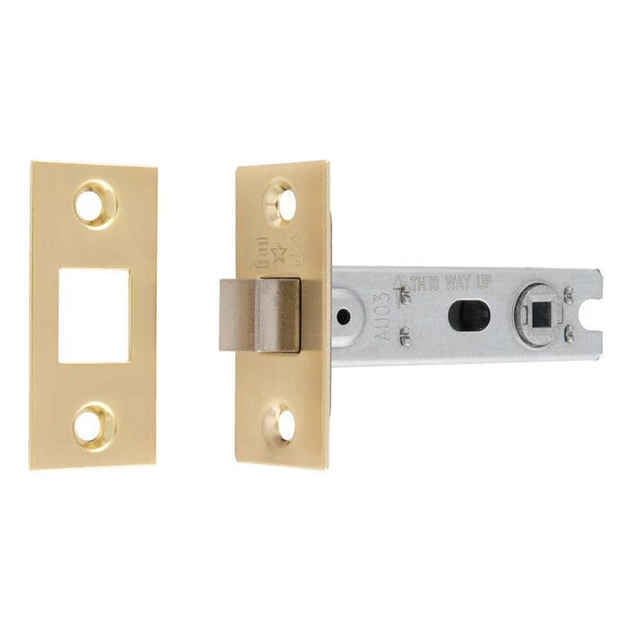 Bolt-Through Tubular Deadbolt 76mm Deadbolt Eurospec Satin Brass 