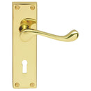 Victorian Scroll Lever on Lock Backplate