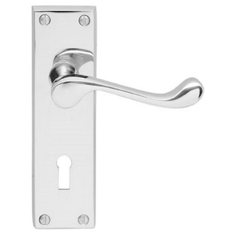 Victorian Scroll Lever on Lock Backplate (Latch & Hinges Included)