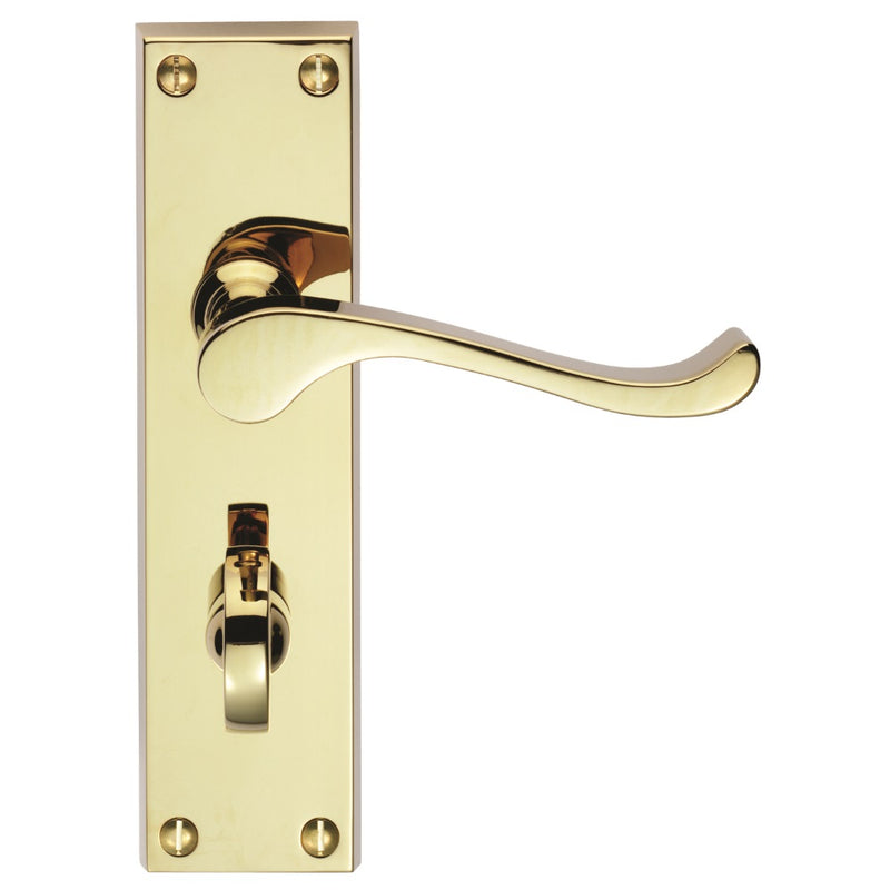 Victorian Scroll Lever on WC Backplate (Latch & Hinges Included)
