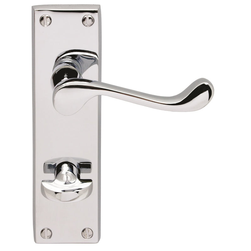 Victorian Scroll Lever on WC Backplate (Latch & Hinges Included)