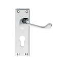 Contract Victorian Scroll Lever on Euro Lock Backplate