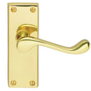 Contract Victorian Scroll Lever on Latch Backplate