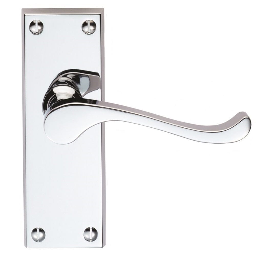 Contract Victorian Scroll Lever on Latch Backplate