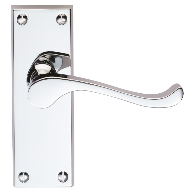 Victorian Scroll Lever on Short Latch Backplate (Latch & Hinges Included)