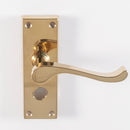 Contract Victorian Scroll Lever on Privacy Backplate