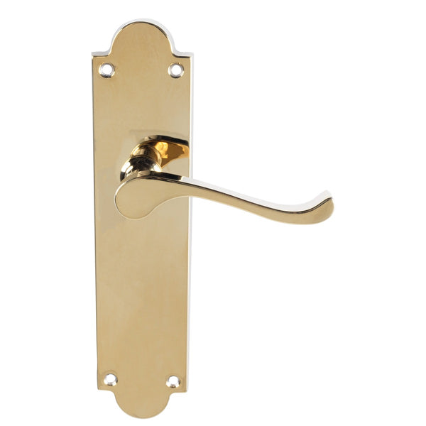 Victorian Scroll Lever On Shaped Backplate Latch (Contract Range)