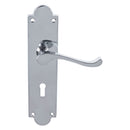 Victorian Scroll Lever On Shaped Backplate Lock 57mm C/C (Contract Range) (Latch & Hinges Included) Lever On Backplate Carlisle Brass Polished Chrome 