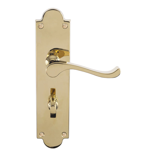 Victorian Scroll Lever On Shaped Backplate Bathroom