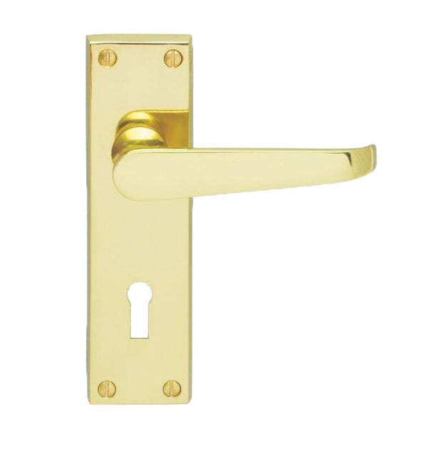 Contract Victorian Lever on Lock Backplate Lever On Backplate Carlisle Brass Polished Brass 