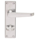 Victorian Lever on WC Bathroom Backplate Lever On Backplate Carlisle Brass Satin Chrome 