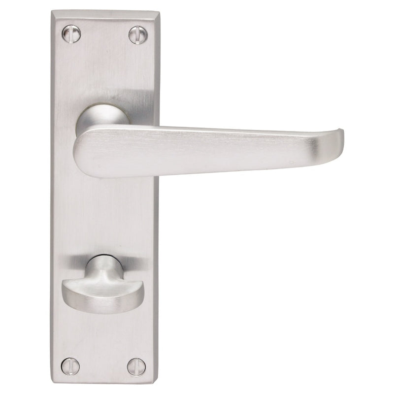 Victorian Lever on WC Bathroom Backplate (Latch & Hinges Included)
