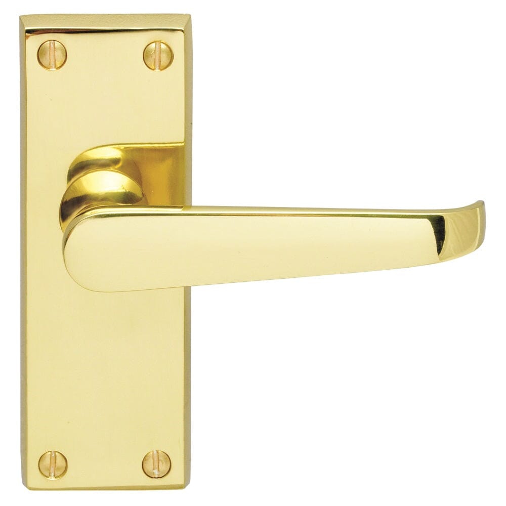 Victorian Lever on Latch Backplate Lever On Backplate Carlisle Brass Polished Brass 