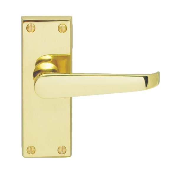 Contract Victorian Lever on Latch Backplate Lever On Backplate Carlisle Brass Polished Brass 