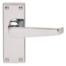 Victorian Lever on Latch Backplate Lever On Backplate Carlisle Brass Polished Chrome 