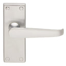 Victorian Lever on Latch Backplate Lever On Backplate Carlisle Brass Satin Chrome 