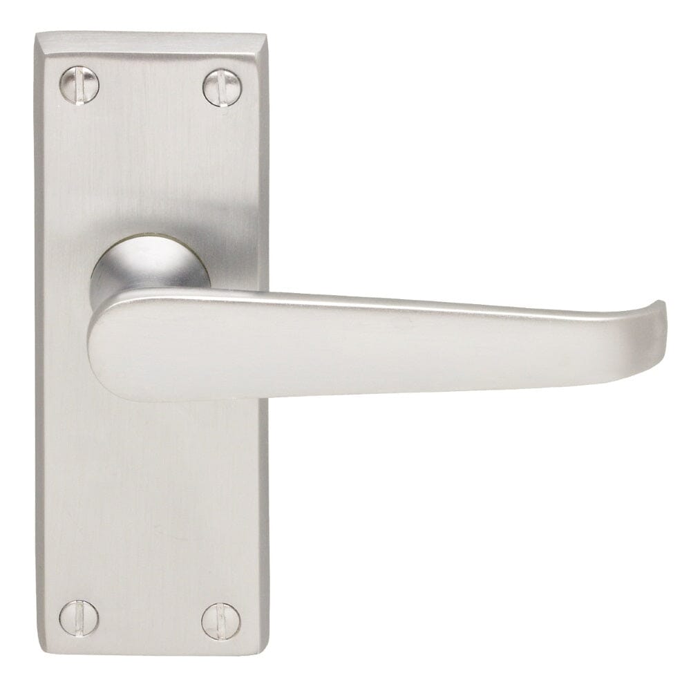 Victorian Lever on Latch Backplate Lever On Backplate Carlisle Brass Satin Chrome 