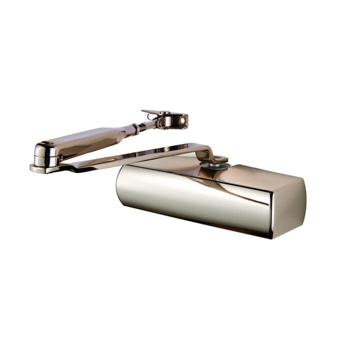 Plated Full Cover Overhead Door Closer Closers Fixed Power Eurospec Polished Nickel Plated 