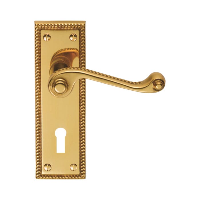 Georgian Lever on Backplate Lock Contract (Latch & Hinges Included)