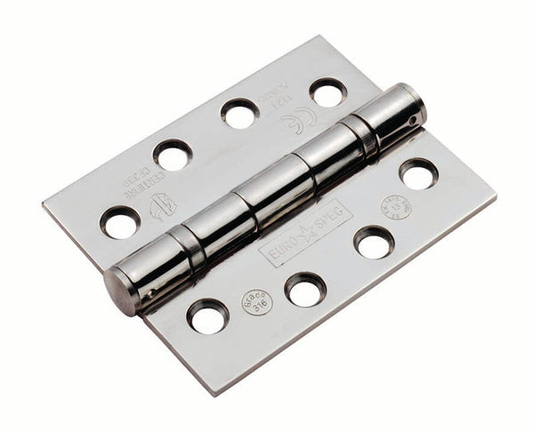 Enduro Grade 13 Ball Bearing Hinge Grade 316 Hinge Eurospec Bright Stainless Steel 