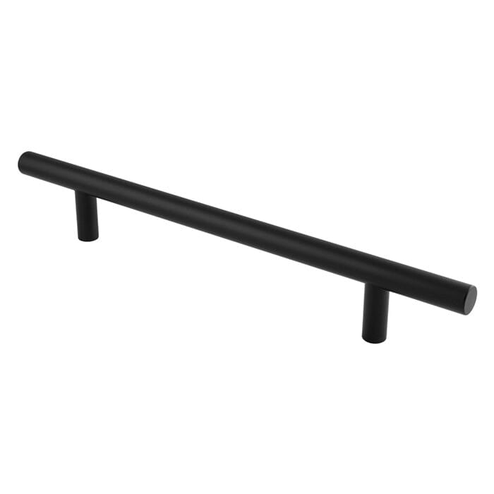 Straight T Bar Pull Handle 22mm G304 (300mm C/C) Pull Handle Eurospec Matt Black 