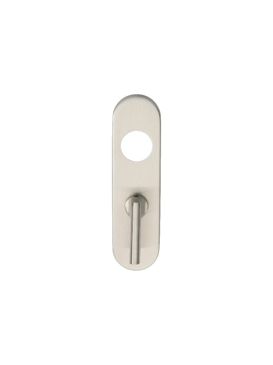 Steelworx Radius Backplates Bathroom (Latch & Hinges Included) Lever On Backplate Eurospec Satin Stainless Steel 