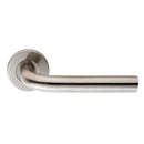 SPIRA STRAIGHT LEVER ON SPRUNG PUSH-ON ROUND ROSE (Latch & Hinges Included) Lever on Rose Eurospec Satin Stainless Steel 