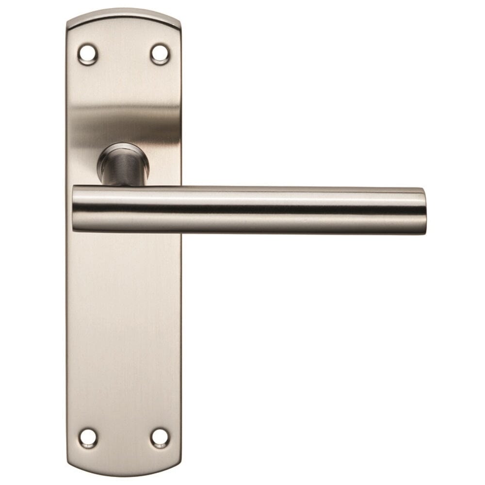 Steelworx Residential T Bar Lever on Latch Backplate (Latch & Hinges Included) Lever On Backplate Eurospec Satin Stainless Steel 