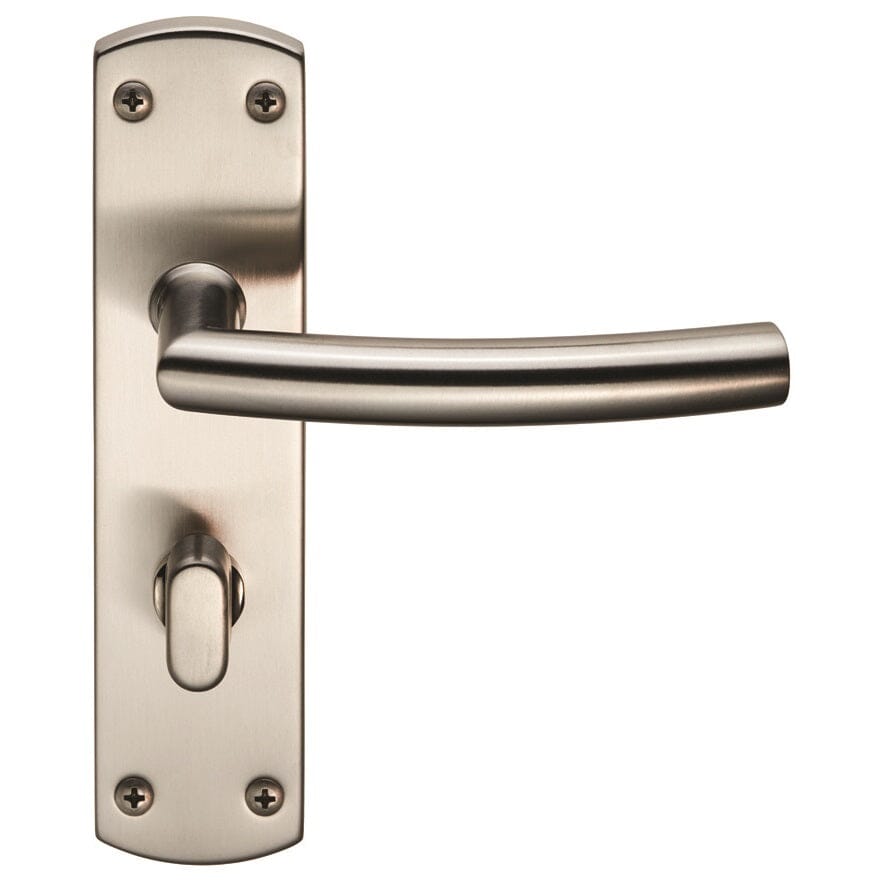 Steelworx Residential Arched Lever on WC Backplate (Latch & Hinges Included) Lever On Backplate Eurospec Satin Stainless Steel 