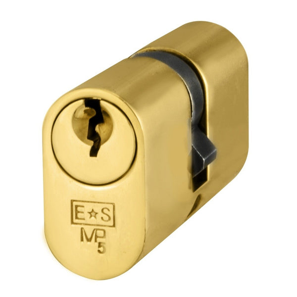 UK Oval Double Cylinder Polished Brass CYA72270PB