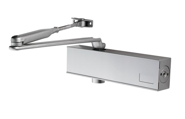 Medium Frequency Overhead Door Closer Variable Power Size 2-4 Silver DCS2024BC/SV