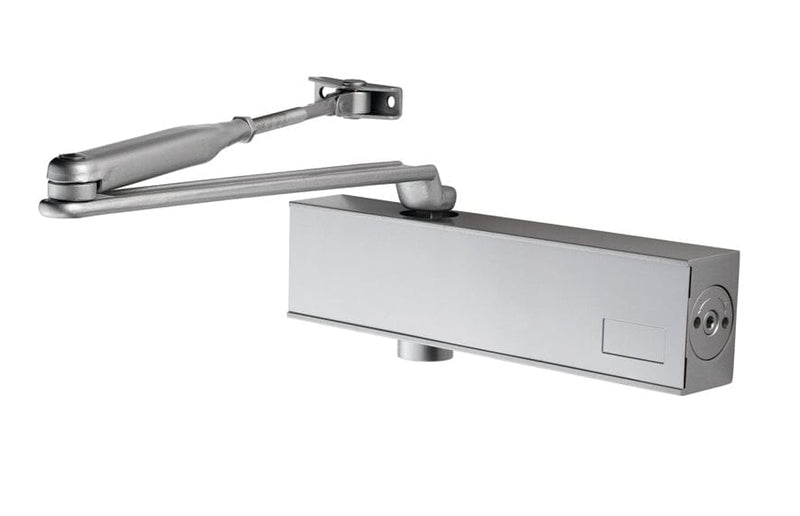 Heavy Duty Overhead Door Closer Variable Power Size 2-6 Closers Variable Power Eurospec Silver 