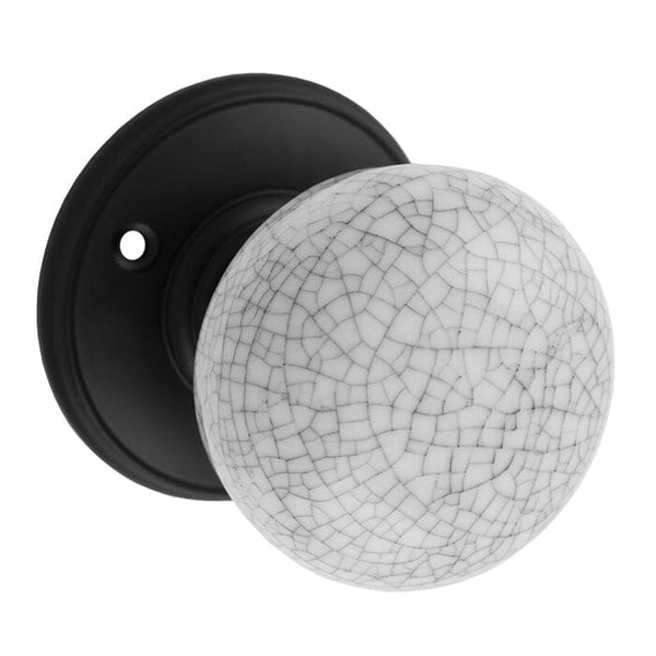 Delamain Porcelain Knob Midnight Crackle Mortice Knob Carlisle Brass Midnight Crackle / Matt Black 