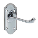 Ashtead Lever on Short Latch Backplate Lever On Backplate Carlisle Brass Polished Chrome 