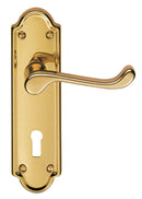Ashtead Lever on Lock Backplate Lever On Backplate Carlisle Brass Polished Brass 