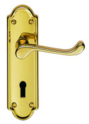Ashtead Lever on Lock Backplate Lever On Backplate Carlisle Brass PVD 