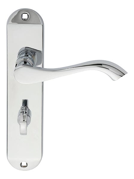 Andros Lever on WC Backplate Lever On Backplate Carlisle Brass Polished Chrome 