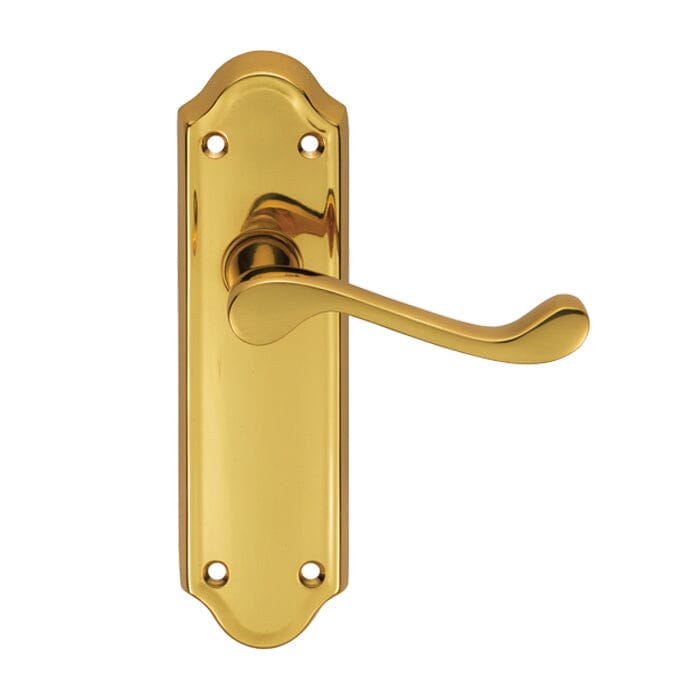 Ashtead Lever on Latch Backplate Lever On Backplate Carlisle Brass Polished Brass 
