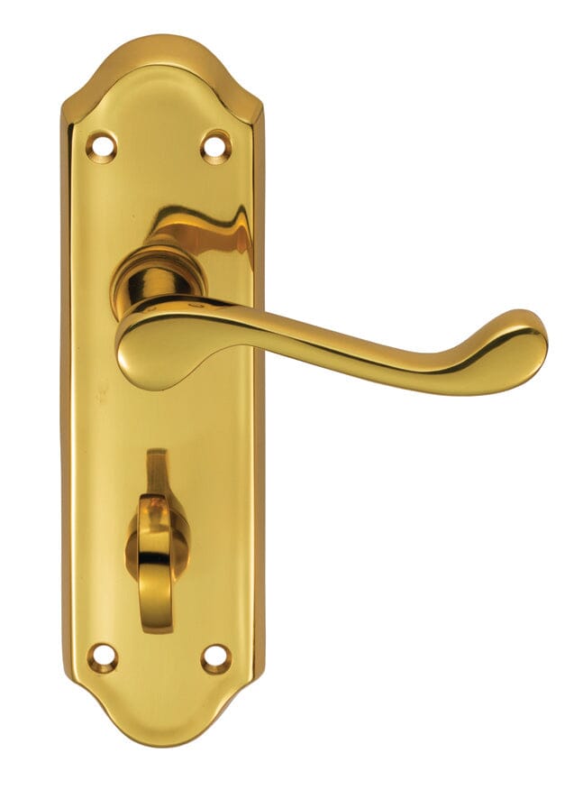 Ashtead Lever on WC Backplate Lever On Backplate Carlisle Brass Polished Brass 