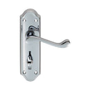 Ashtead Lever on WC Backplate Lever On Backplate Carlisle Brass Polished Chrome 