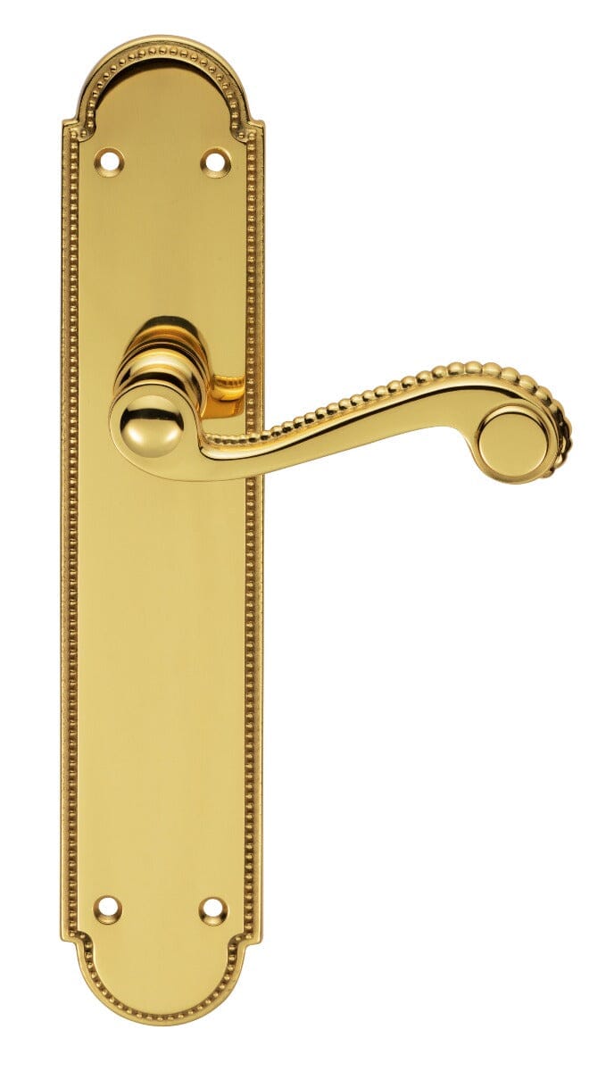 Chesham Lever on Long Latch Backplate Lever On Backplate Carlisle Brass Polished Brass 
