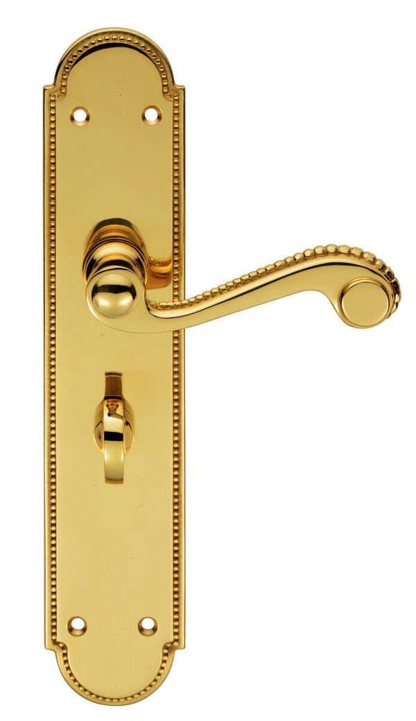 Chesham Lever on Long WC Backplate Lever On Backplate Carlisle Brass Polished Brass 