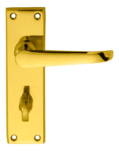 Victorian Ascot Lever on WC Backplate (Latch & Hinges Included)