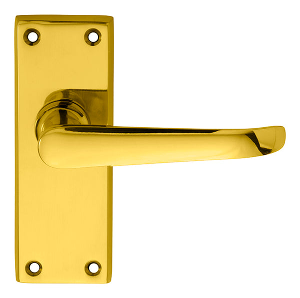 Victorian Ascot Lever on Short Latch Backplate (Latch & Hinges Included)