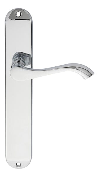 Andros Lever on Long Latch Backplate Lever On Backplate Carlisle Brass Polished Chrome 