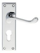 Victorian Scroll Lever on Euro Lock Backplate