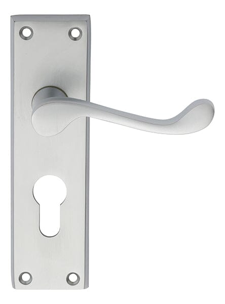Victorian Scroll Lever on Euro Lock Backplate