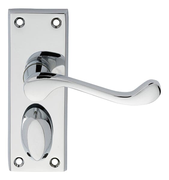 Victorian Scroll Lever on Short Privacy Backplate