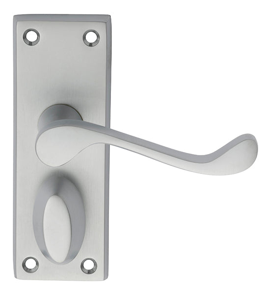 Victorian Scroll Lever on Short Privacy Backplate (Latch & Hinges Included)