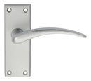 Wing Lever on Short Latch Backplate (Latch & Hinges Included) Lever On Backplate Carlisle Brass Satin Chrome 
